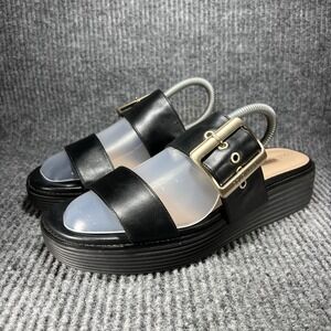 Cole Haan Sandals Women's Size 10 B Original grand Platform Black Wedge W29420